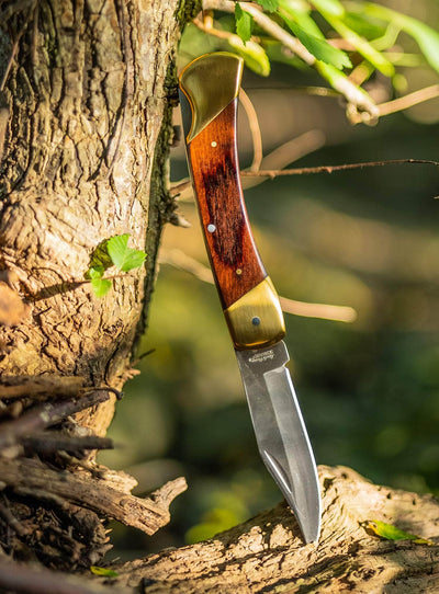 UNH LB7CP       5" BEAR PAW LOCKBACK W/ LEATH