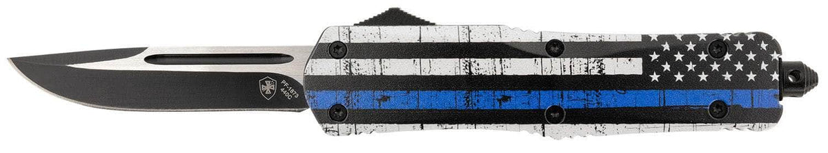TEMP LBTB331   LRG  BACK THE BLUE BLK DROP PT
