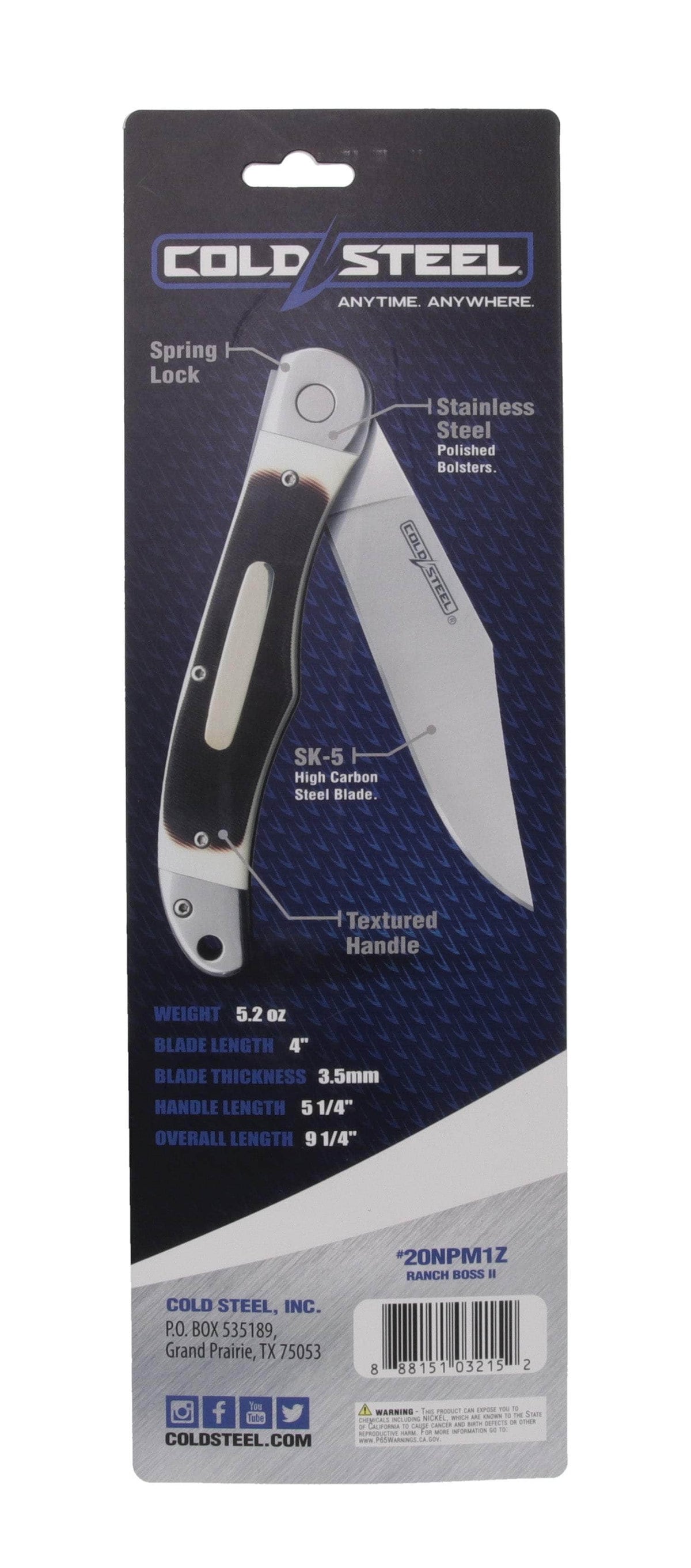 COLD  20NPM1Z    RANCH BOSS II 4"