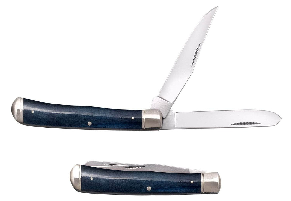 COLD  FL-TRPR-B  TRAPPER KNIFE (2)3.3" BLU