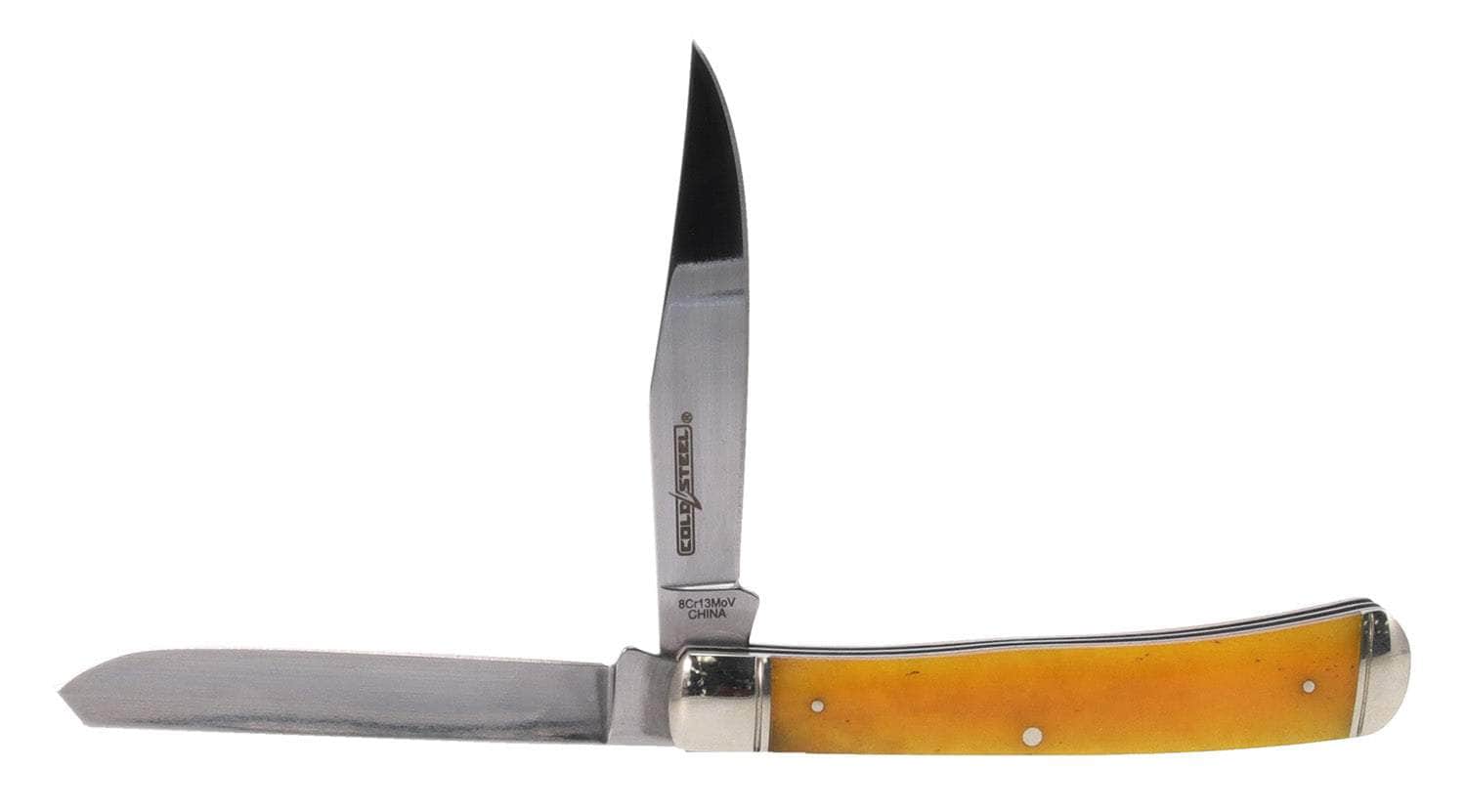 COLD FL-TRPR-Y TRAPPER KNIFE (2)3.3" YEL