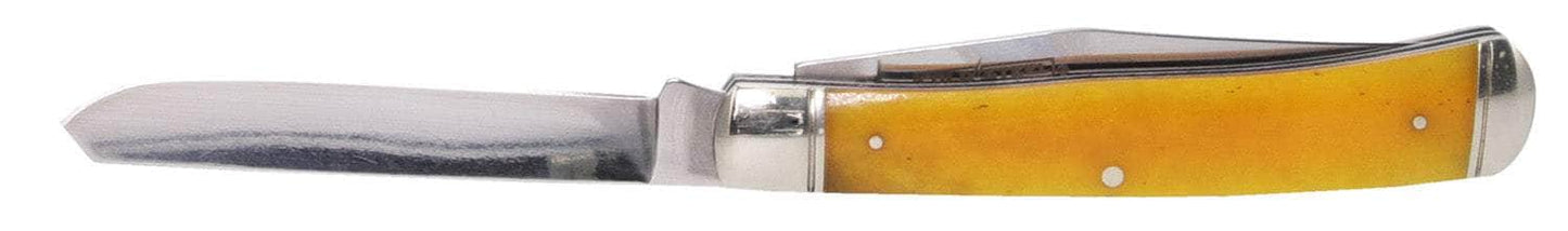 COLD  FL-TRPR-Y  TRAPPER KNIFE (2)3.3" YEL
