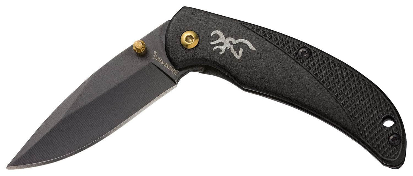 BRN 3220340    KNIFE  PRISM 3  2 3/8  DRPPNT  BLK
