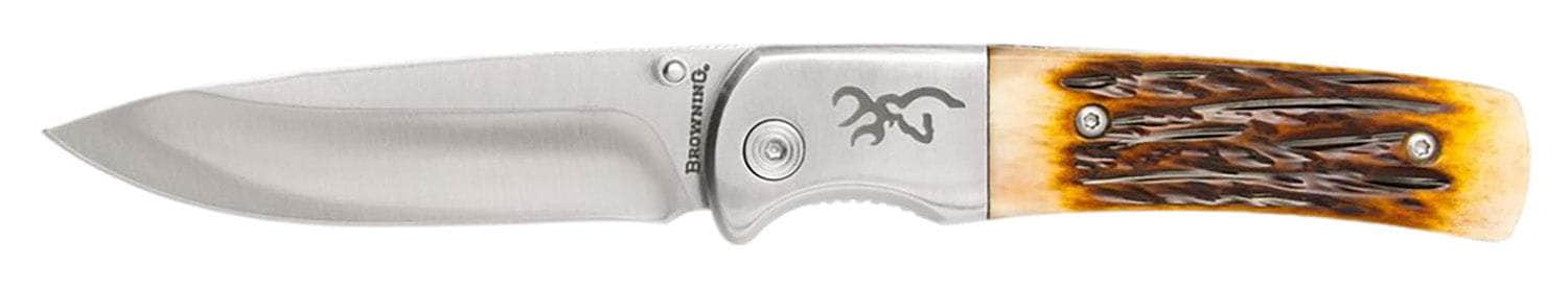 BRN 3220500    KNIFE  BM HUNTER FLDR BONE