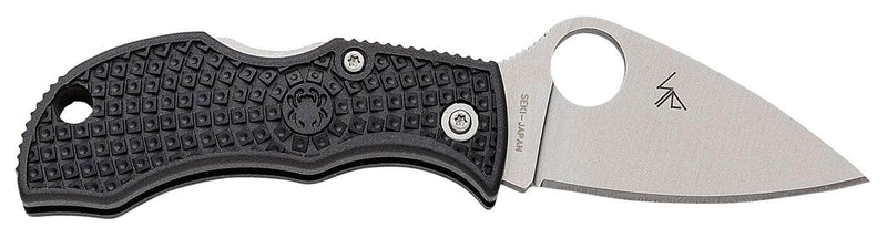 Spyderco Manbug Lightweight MBKLFP black leaf blade knife