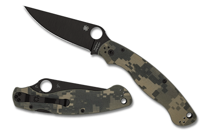 Military 2 Camo G-10 Black Blade