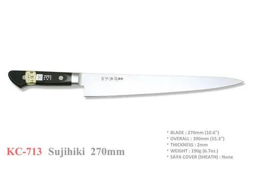 Kanetsune KC-713 270mm Sujihiki Slicing Knife – NKS32 Carbon Steel