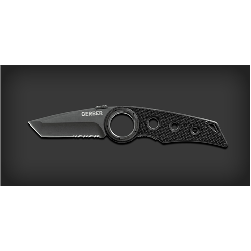 Gerber Remix Tactical 31-001098 folding knife with serrated tanto blade and circular ring handle