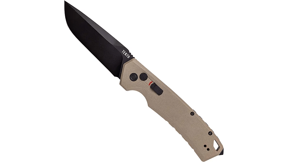 Tekto A3 Delta 3.6" D2 Automatic Folding Knife – Black, Desert Tan & OD Green