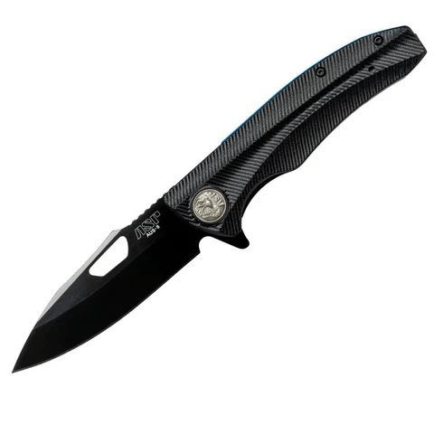 PDK-2B: Police Duty Knife, Grooved Grip, Black Blade