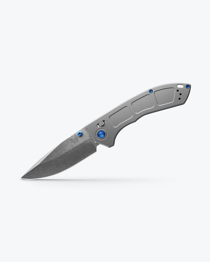 Benchmade NARROWS , GRAY TITANIUM , DROP-POINT KNIFE. BM-748
