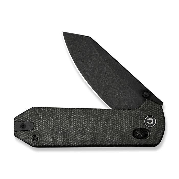 CIVIVI Yonder Thumb Stud & Crossbar Lock Knife Dark Green Canvas Micarta Handle