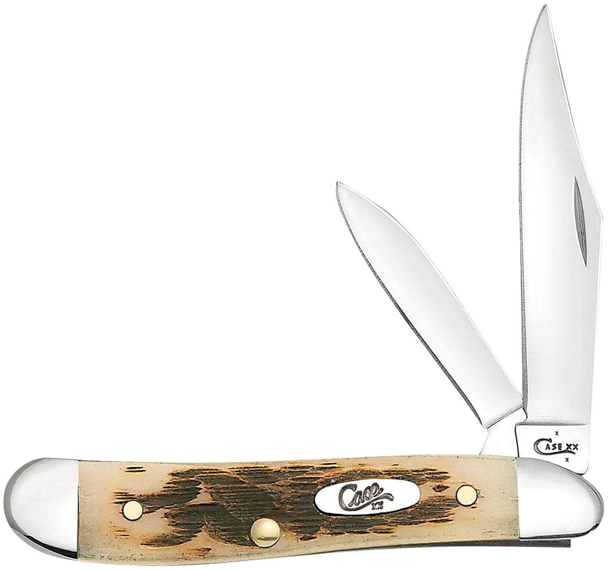 CASE 00045 AMBER BONE PEACH SEED JIG PEANUT