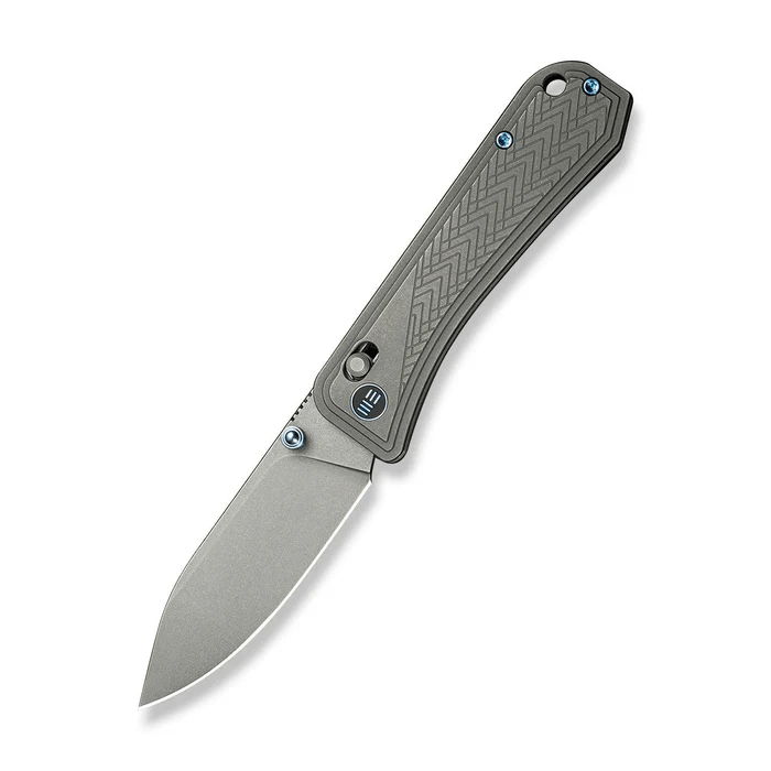 WEKNIFE Bougie Banter Thumb Stud & Crossbar Lock Knife Upscale Art Deco Styling On Gray Titanium Handle (2.91 Gray Stonewashed CPM S45VN Blade) WE24009-2