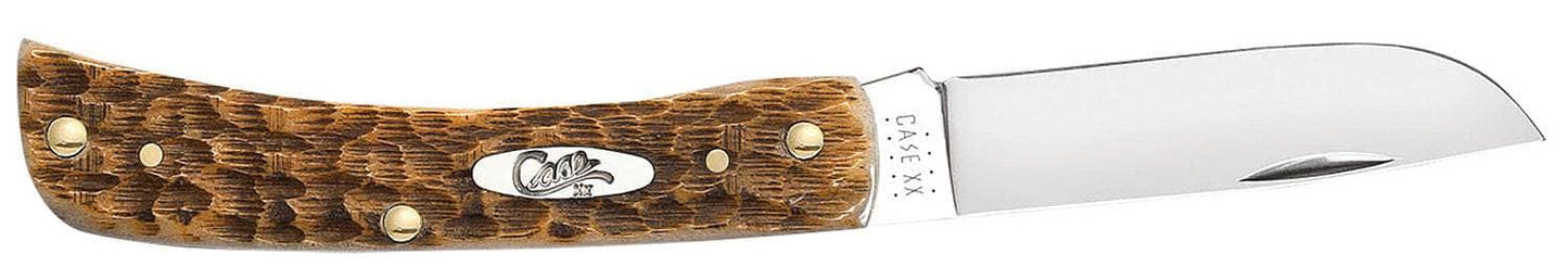 CASE 00245 AMBER BONE PEACH SEED JIG SOD BUSTER JR