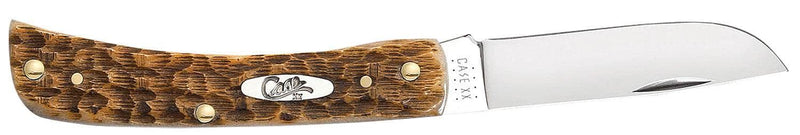 CASE 00245 AMBER BONE PEACH SEED JIG SOD BUSTER JR