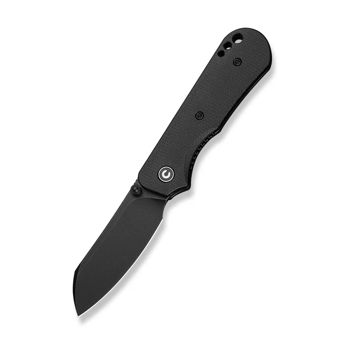 CIVIVI Crabby Thumb Stud Knife Black Canvas Micarta Handle