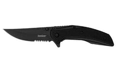 KERSHAW OUTRIGHT BLK SERR 3 BLK/PVD 8320BLKST