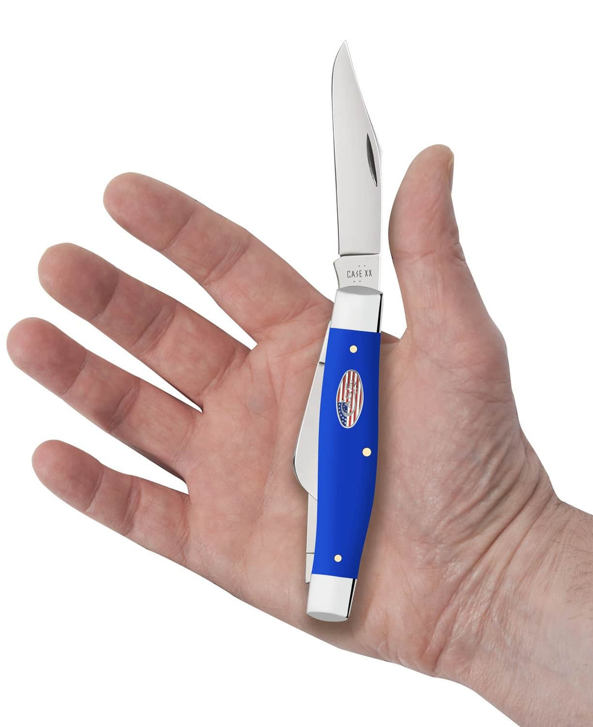 CASE 16405 SMOOTH ROYAL BLUE SYN LRG STOCKMAN