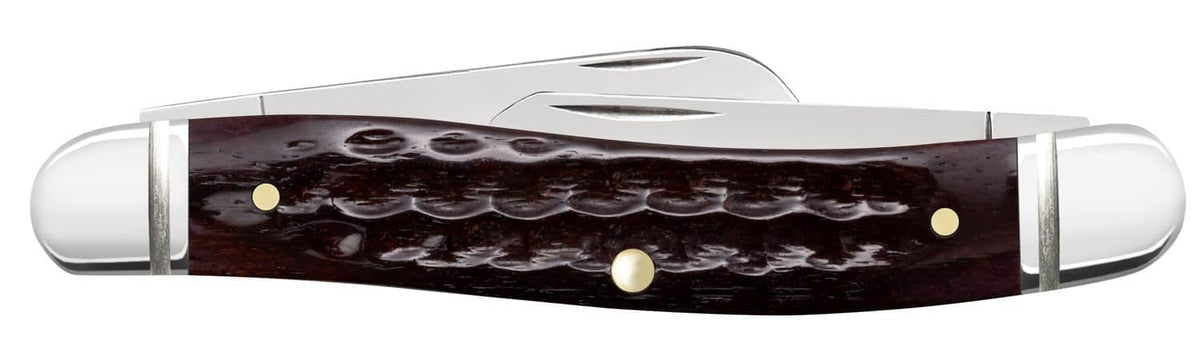 CASE 55232 POCKET WORN MAHOGANY BONE MED STOCKMAN
