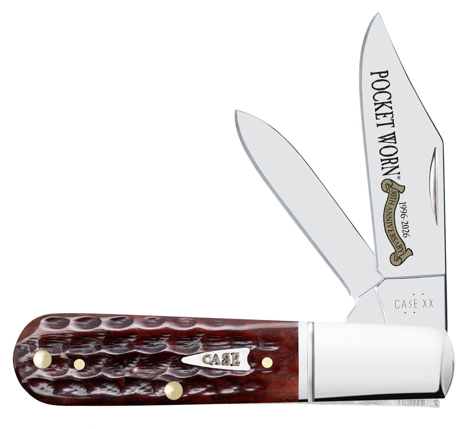 CASE 55233 POCKET WORN MAHOGANY BONE BARLOW