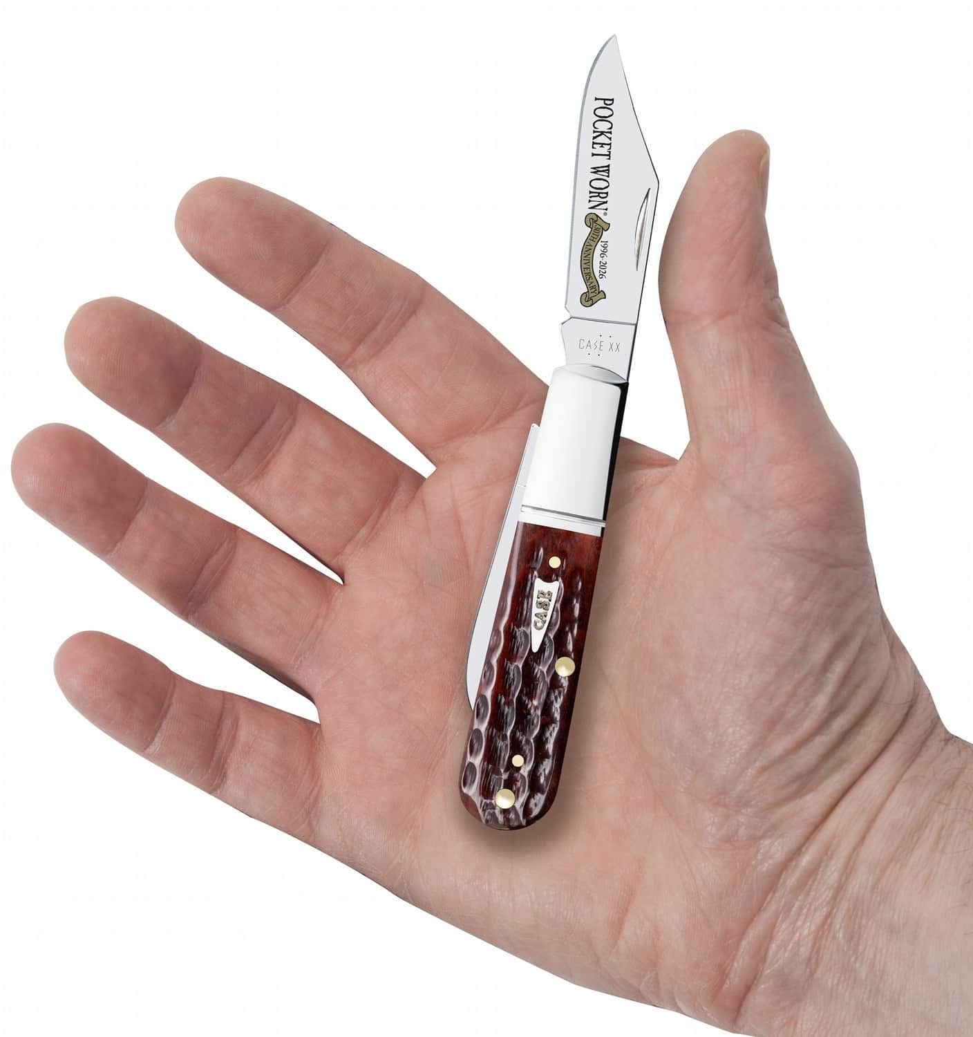 CASE 55233 POCKET WORN MAHOGANY BONE BARLOW