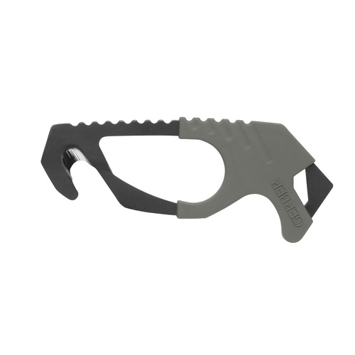 Gerber 22-01943 foliage green strap cutter with recessed hook blade and glass breaker