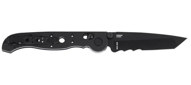 CRKT M16-10XK Crossbar Lock Folding Knife, 3.03" Black Tanto Blade, Black GRN Handle