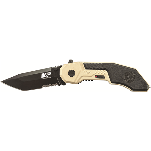M&amp;P SWMP3BSDCP  TANTO SERRATED TAN/BLACK
