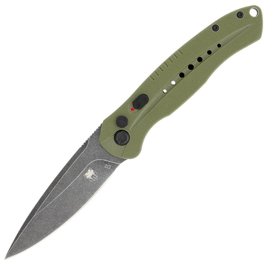 CobraTec OD Green Diablo Auto, 3.5" D2 Blade, G10 Handle - ODGDIABLOAUTO