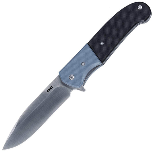 CRKT Ignitor, 3.48" Plain Assisted Blade, Blue/Black G10 Handle - 6880