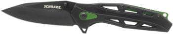 Schrade 1100048 Folding Knife 3.25" 9Cr18MoV Black Oxide Blade