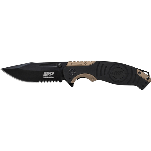SWK SWMP13BSCP  M&amp;P FOLDER DROP POINT BLK/GLD