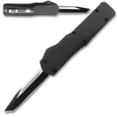 Electrifying California Legal OTF Dual Action Knife (BLACK) Tanto Blade 944-T-BK