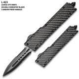 American Mercenary Tactical Carbon Fiber Military OTF Knife OTFL-425