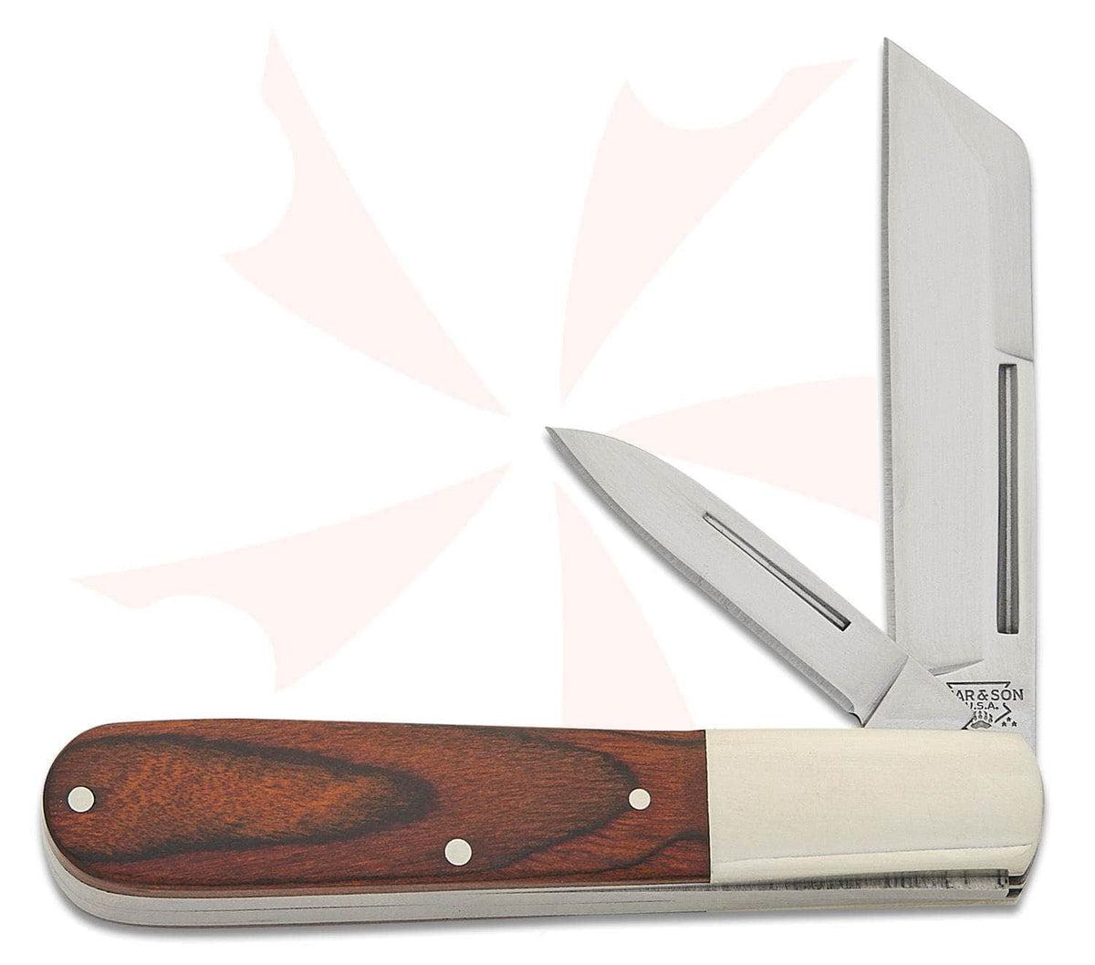 Bear & Son 2280R Large Barlow – Rosewood, High Carbon Stainless, Made in USA