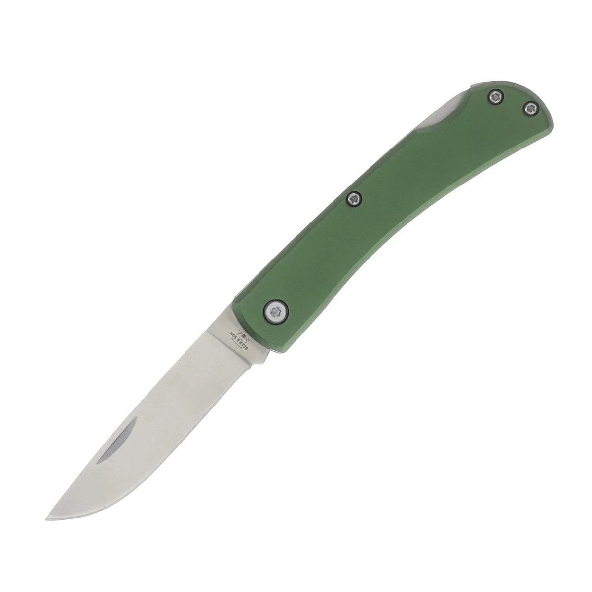 Bear & Son 137LOD Small Locking Farmhand – OD Green, 3 5/8", Made in USA