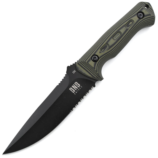 BnB Knives Tactical Cobra, 6" D2 Steel Blade, G10 Handle - BNB10081C