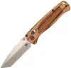 CobraTec Zebrawood Bar Lock Folding Knife CTZWDBLTNS – 3" Satin D2 Tanto