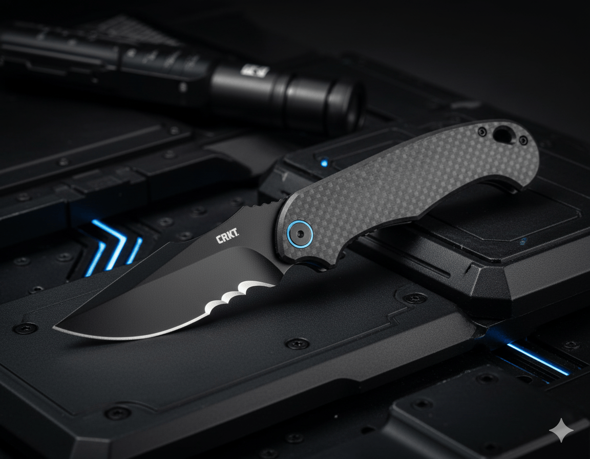 CRKT 7920K P.S.D. 3.63 VEFF SERR BLK