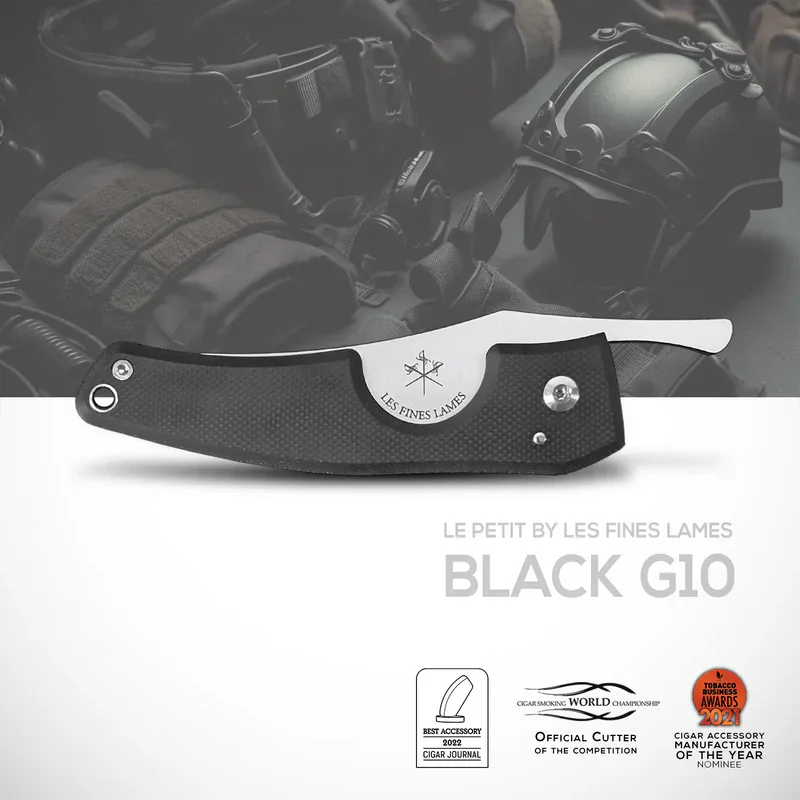 LePetit Cigar Cutter Knife  - Black G10