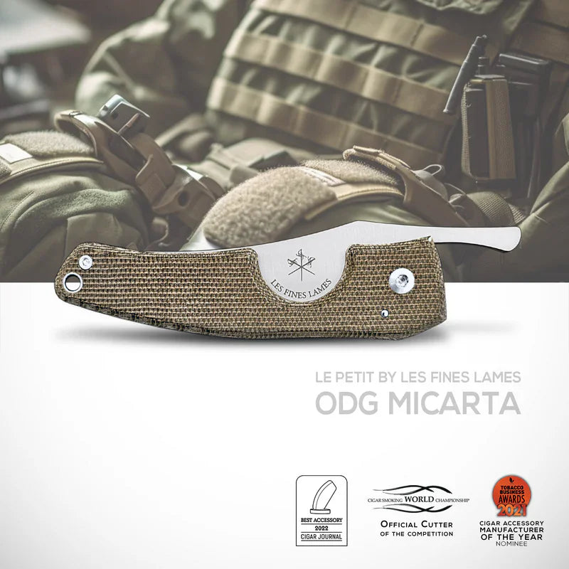 LePetit Cigar Cutter Knife - ODG Micarta
