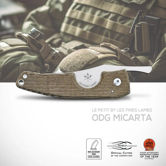 LePetit Cigar Cutter Knife - ODG Micarta