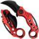 Tactical Extreme Karambit Knife | Spring Assisted Blade Red Handle