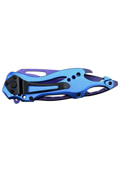 MTech USA Assisted Folder, 3.5" Purple Blade, Aluminum Handle - MT-A705PBL