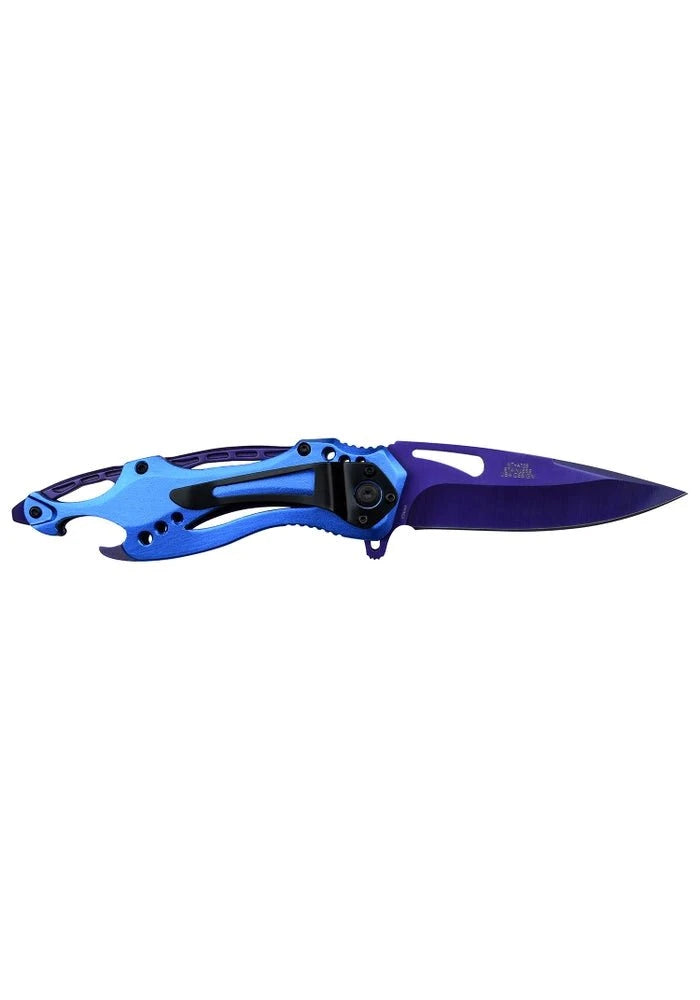 MTech USA Assisted Folder, 3.5" Purple Blade, Aluminum Handle - MT-A705PBL