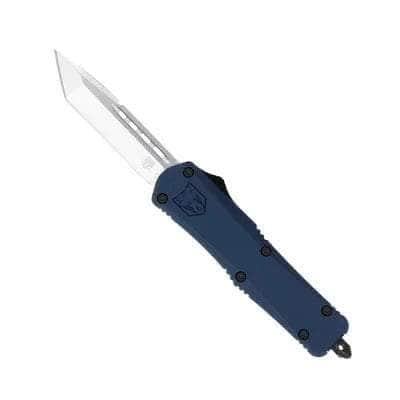 CobraTec Medium FS-3 NYPD Blue OTF, 3" Tanto not serrated Auto D2 Blade, Aluminum Handle - MNYFS-3TNS