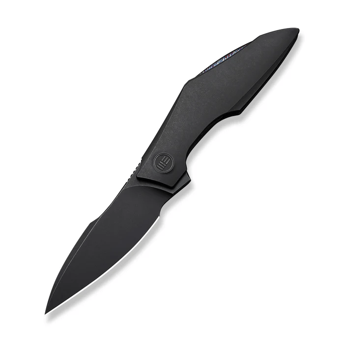 WEKNIFE Krait Snake Flipper Knife Black Titanium Handle