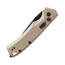 Tekto A3 Delta Mini Auto Knife Desert G10 1.9in Black Plain Drop Point A3S-G1DS-D2BK1-A1