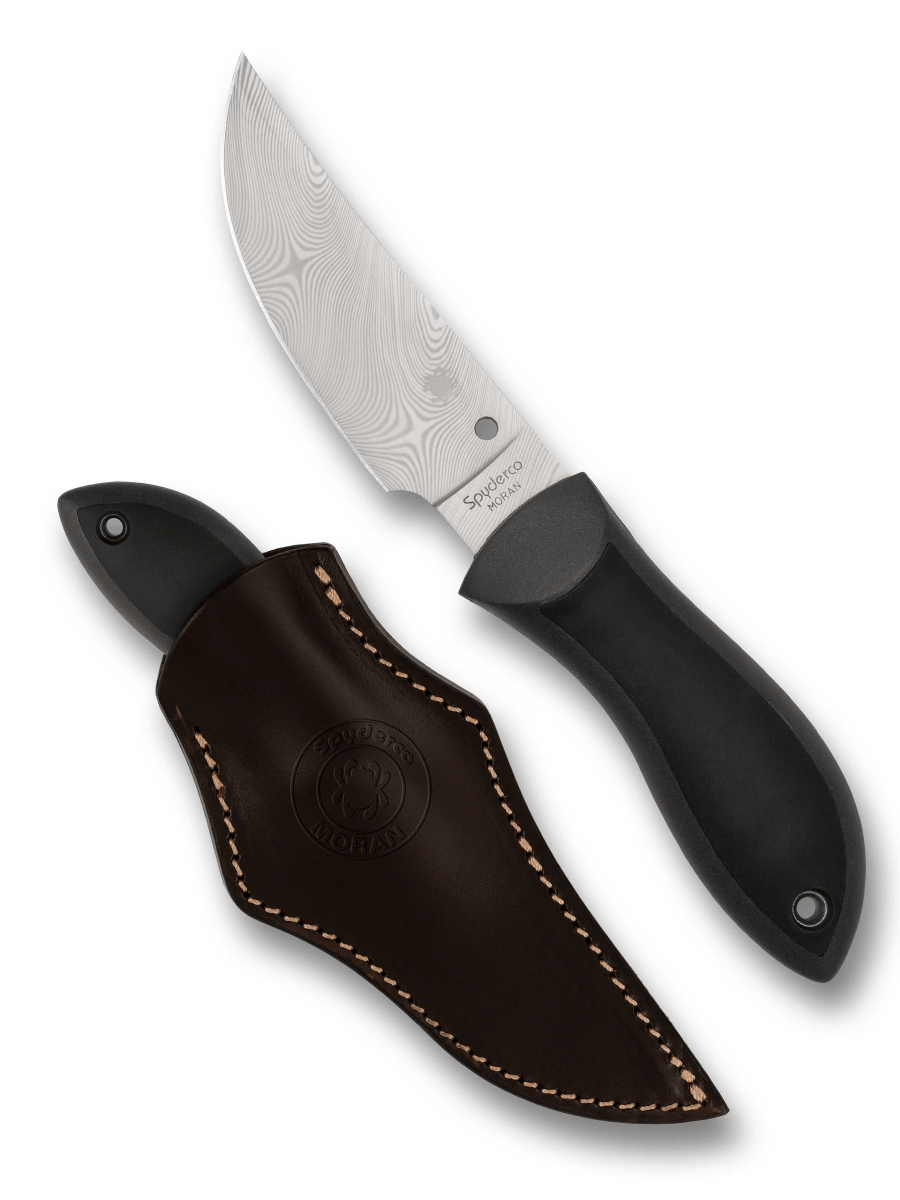 Spyderco Moran Upswept Grey Damasteel SPRINT